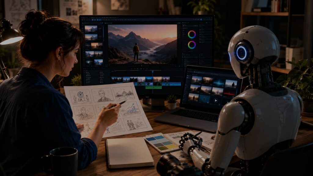 human-in-the-loop AI video production