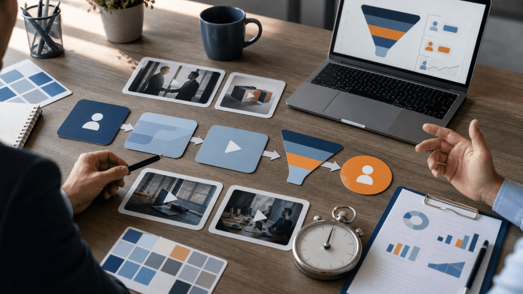 Video assets helping shorten the B2B sales cycle in a modern sales workspace